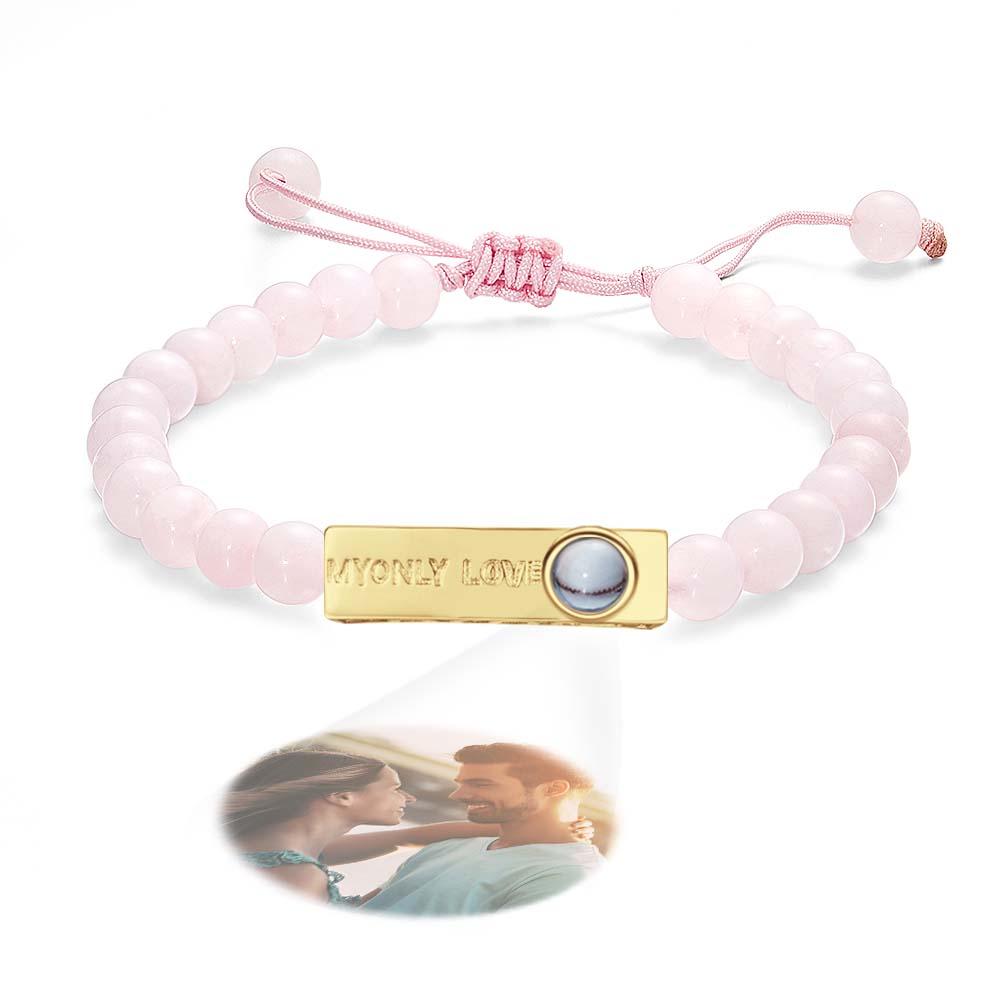Personalized Photo Projection Beads Bracelet My Only Love Creative Gift For Her-Blongser