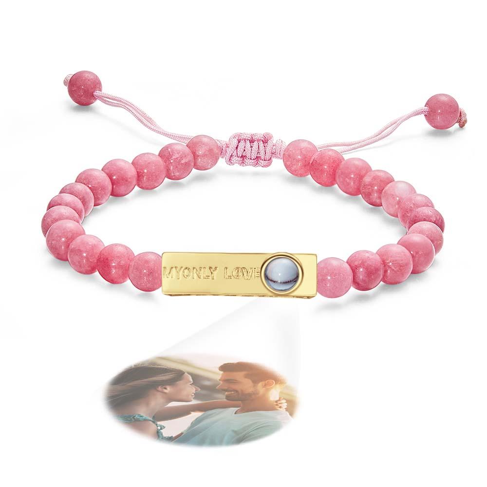 Personalized Photo Projection Beads Bracelet My Only Love Creative Gift For Her-Blongser