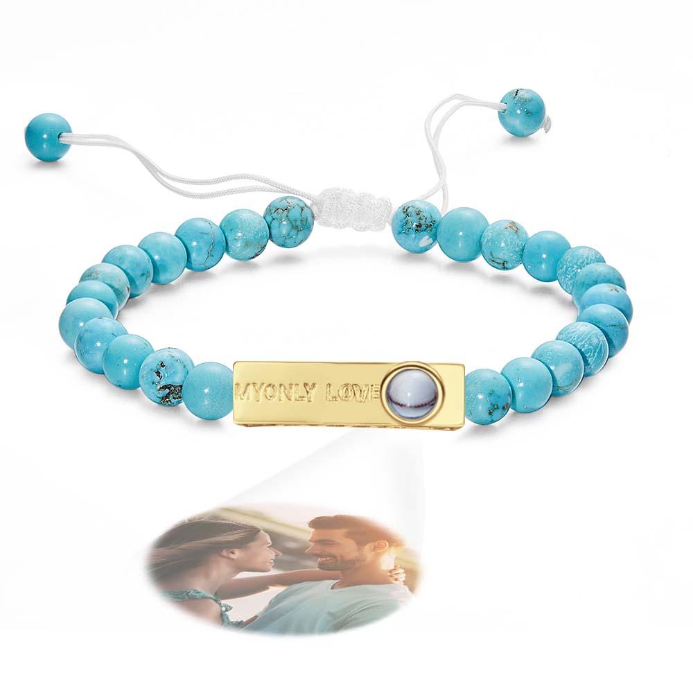 Personalized Photo Projection Beads Bracelet My Only Love Creative Gift For Her-Blongser