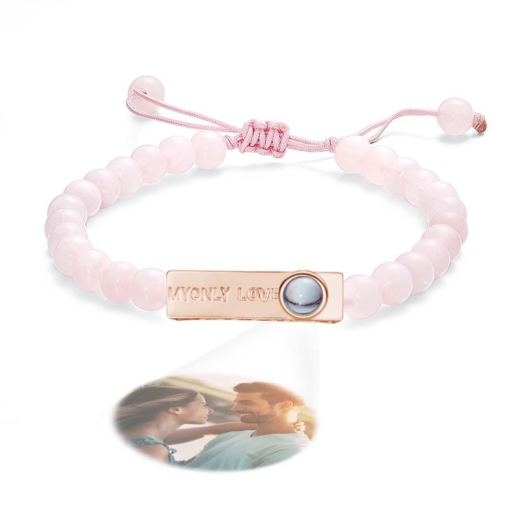 Personalized Photo Projection Beads Bracelet My Only Love Creative Gift For Her-Blongser