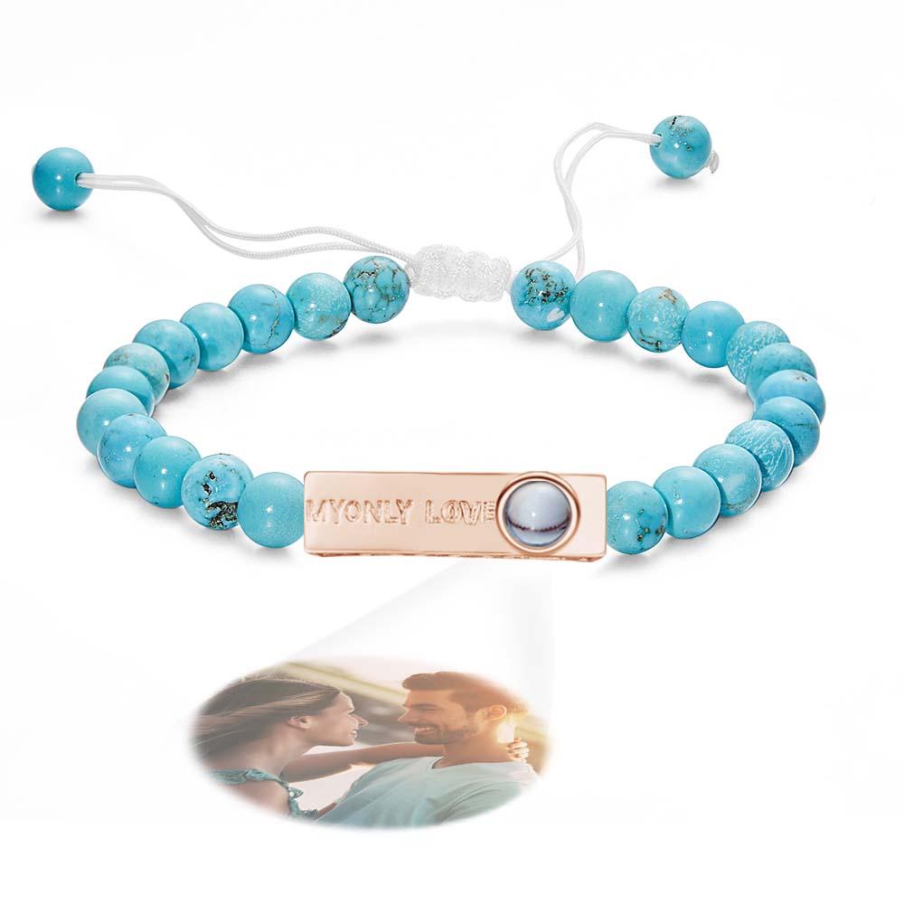 Personalized Photo Projection Beads Bracelet My Only Love Creative Gift For Her-Blongser