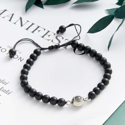 Personalized Photo Projection Beads Bracelet Elegant Gift For Her-Blongser
