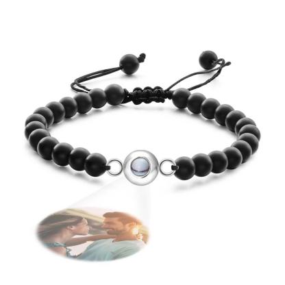 Personalized Photo Projection Beads Bracelet Elegant Gift For Her-Blongser