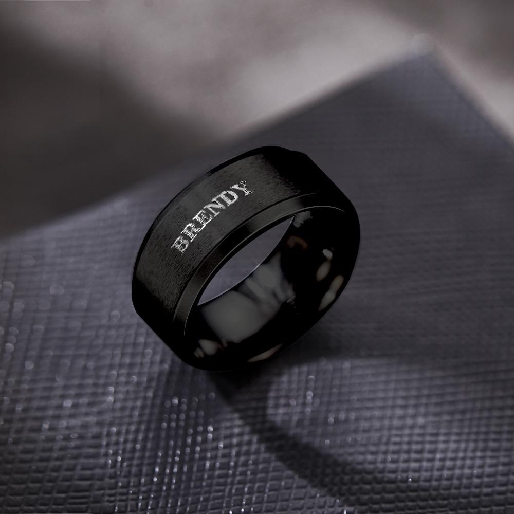Personalized Name Ring Custom Engagement Ring Men's Personalized Ring-Blongser