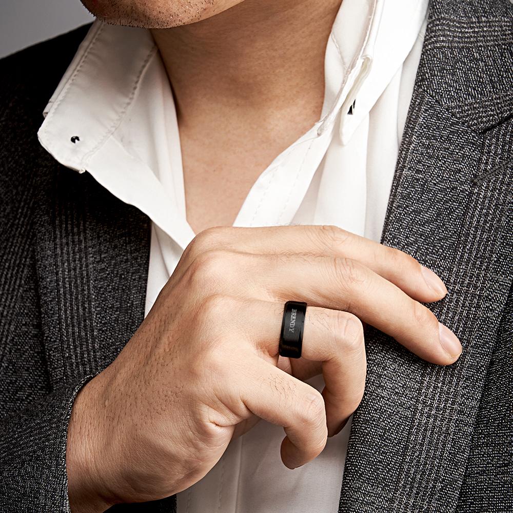 Personalized Name Ring Custom Engagement Ring Men's Personalized Ring-Blongser