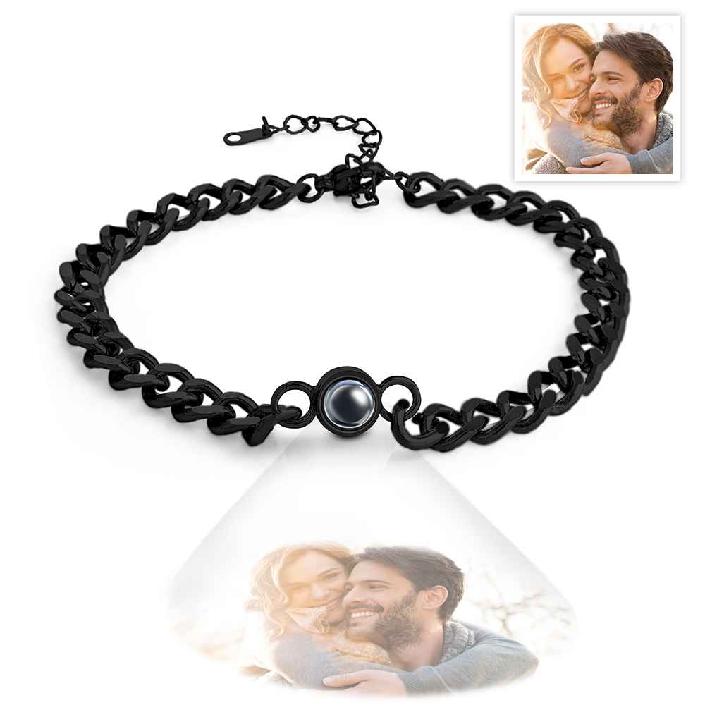 Personalized Photo Projection Bracelet Vintage Bracelet Jewelry Anniversary Gift For Him Father's Day Gift-Blongser