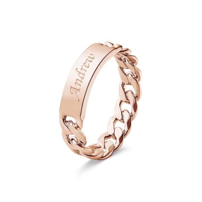 Men's Personalized Ring Custom Message Ring  the Best Gift for Lover-Blongser
