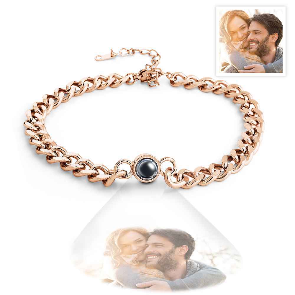 Personalized Photo Projection Bracelet Vintage Bracelet Jewelry Anniversary Gift For Him Father's Day Gift-Blongser