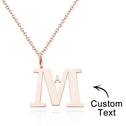 Custom Engraved Necklace Simple Letter Unique Gifts-Blongser