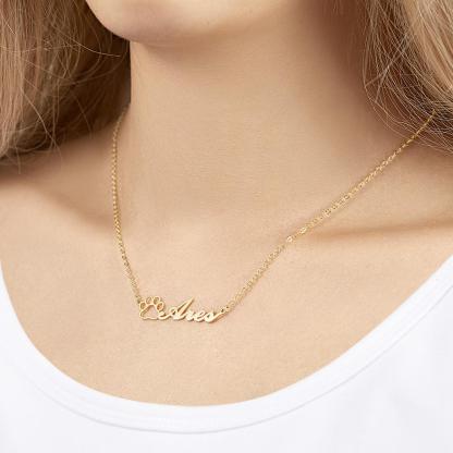 Personalized Pet Paw Print Name Necklace Lovely Animal Paw Necklace Jewelry-Blongser