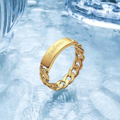 Men's Personalized Ring Custom Message Ring  the Best Gift for Lover-Blongser