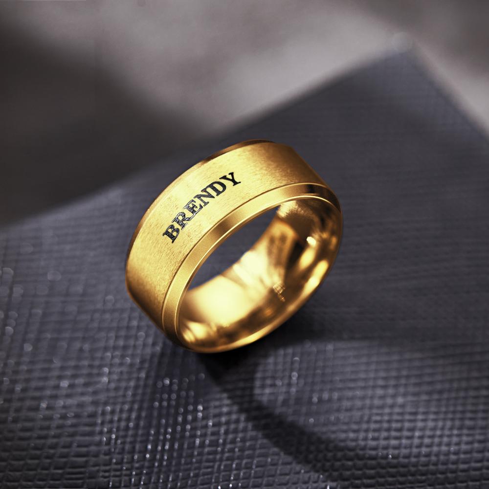 Personalized Name Ring Custom Engagement Ring Men's Personalized Ring-Blongser
