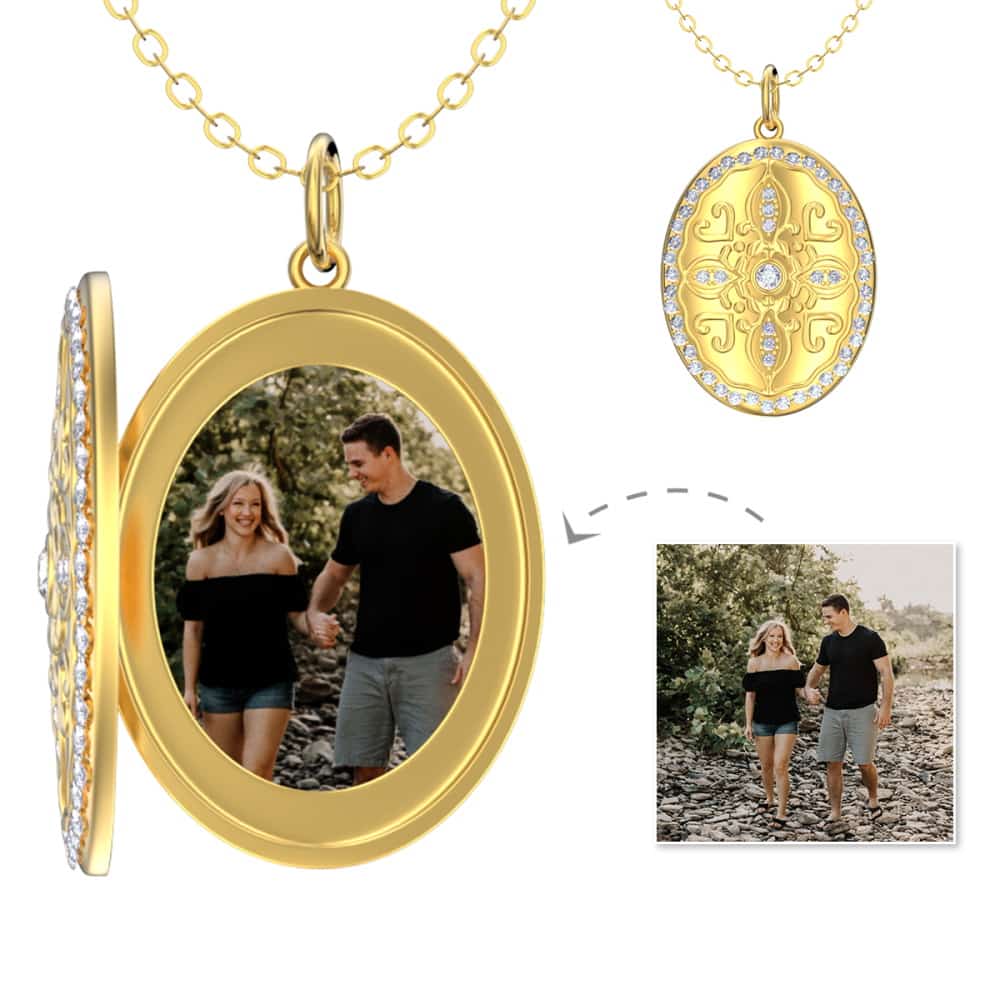 Personalized Photo Necklace Custom Anniversary Necklace Birthday Gift-Blongser