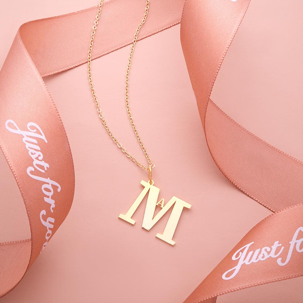Custom Engraved Necklace Simple Letter Unique Gifts-Blongser