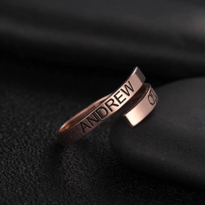Custom Engraved Two Names Ring Copper-Blongser