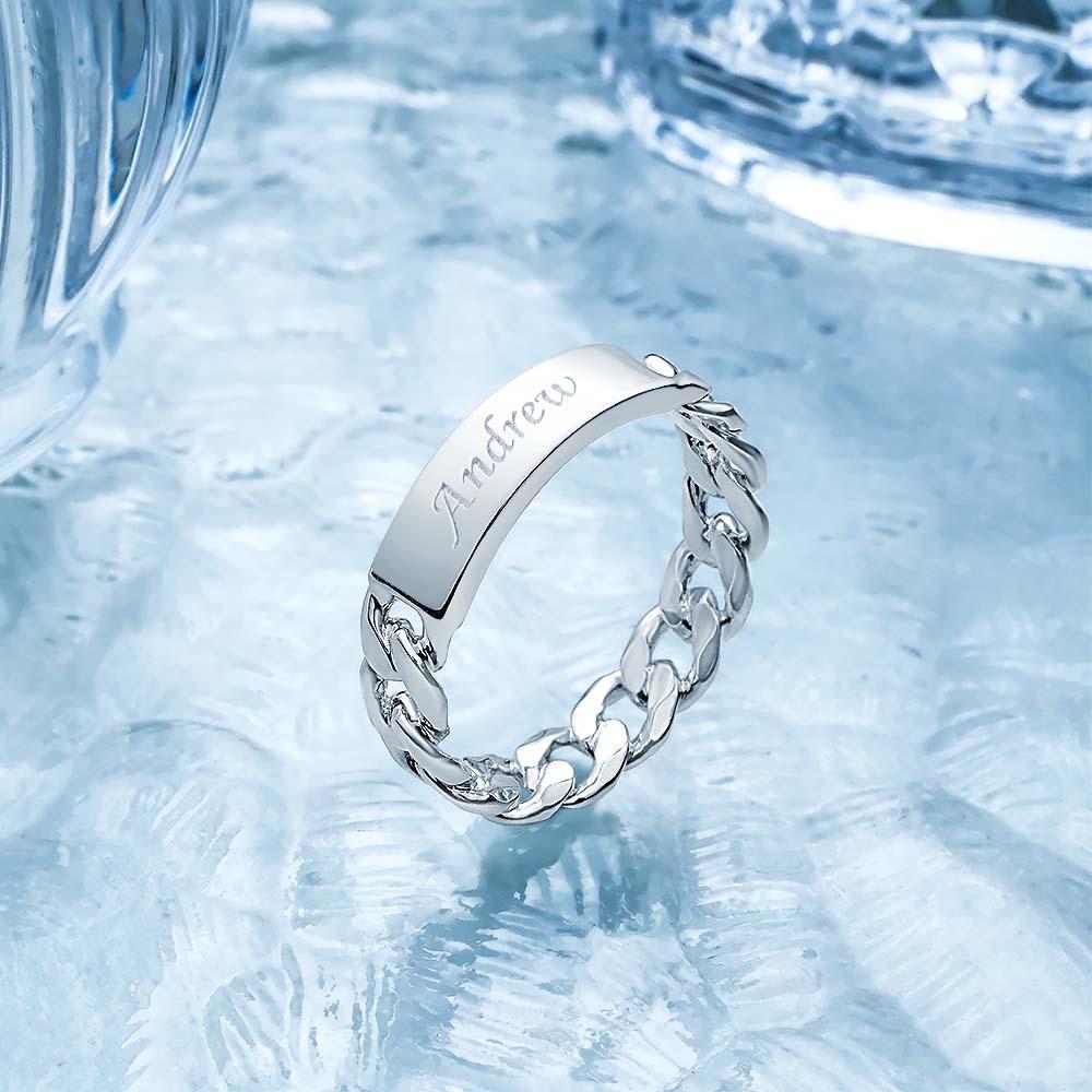 Men's Personalized Ring Custom Message Ring  the Best Gift for Lover-Blongser