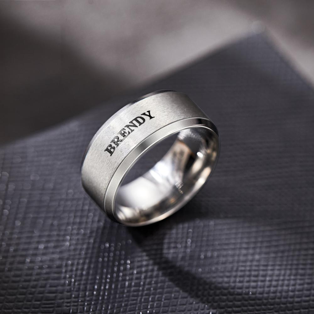 Personalized Name Ring Custom Engagement Ring Men's Personalized Ring-Blongser