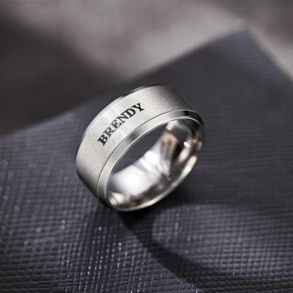 Personalized Name Ring Custom Engagement Ring Men's Personalized Ring-Blongser