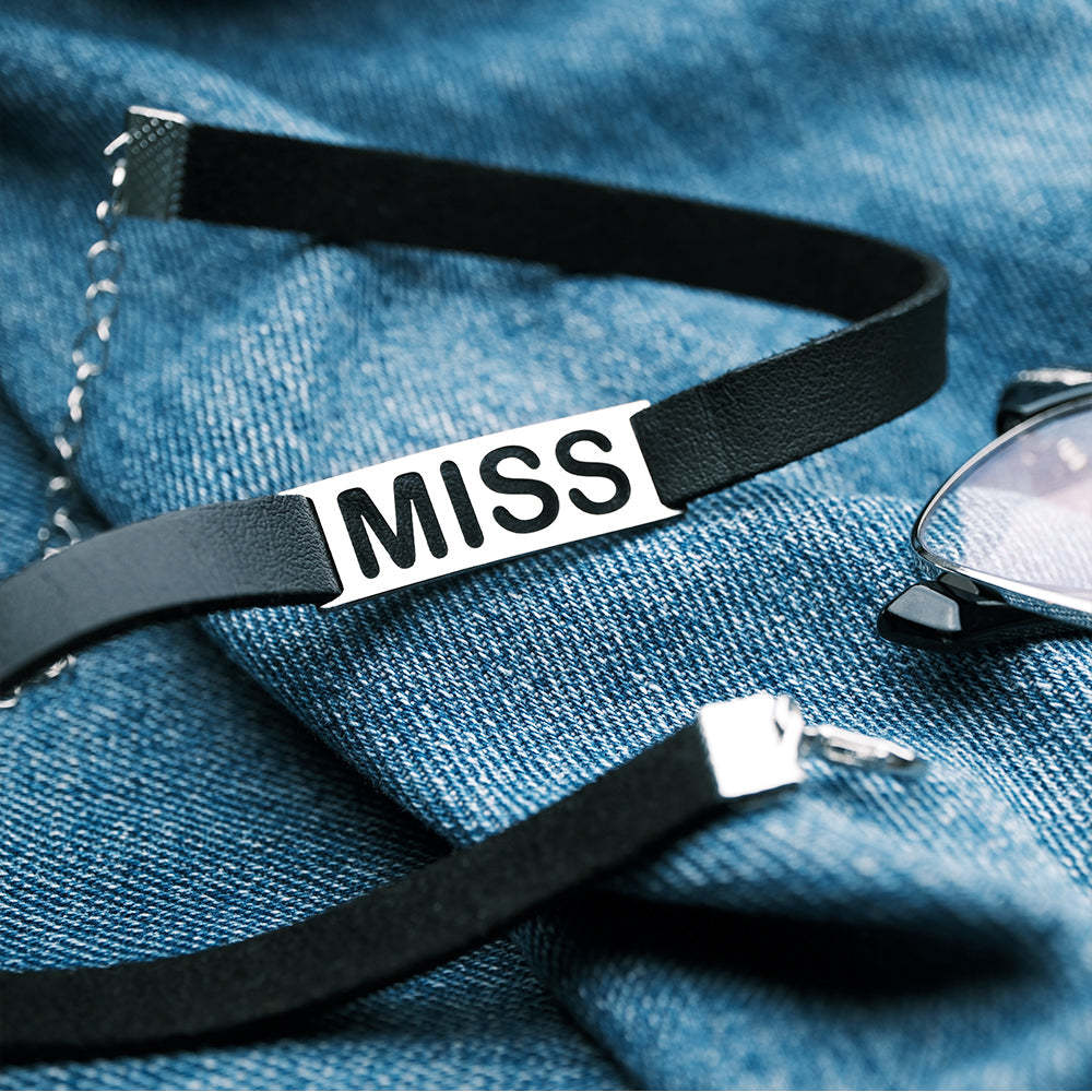 Personalized Name Necklace Fashion Special Hollow Text Choker Gifts For Her-Blongser