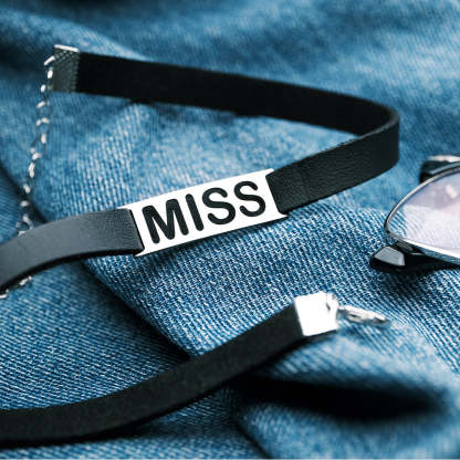 Personalized Name Necklace Fashion Special Hollow Text Choker Gifts For Her-Blongser