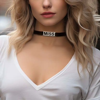 Personalized Name Necklace Fashion Special Hollow Text Choker Gifts For Her-Blongser