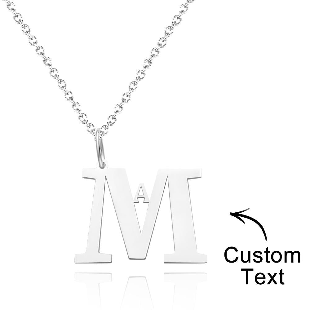 Custom Engraved Necklace Simple Letter Unique Gifts-Blongser