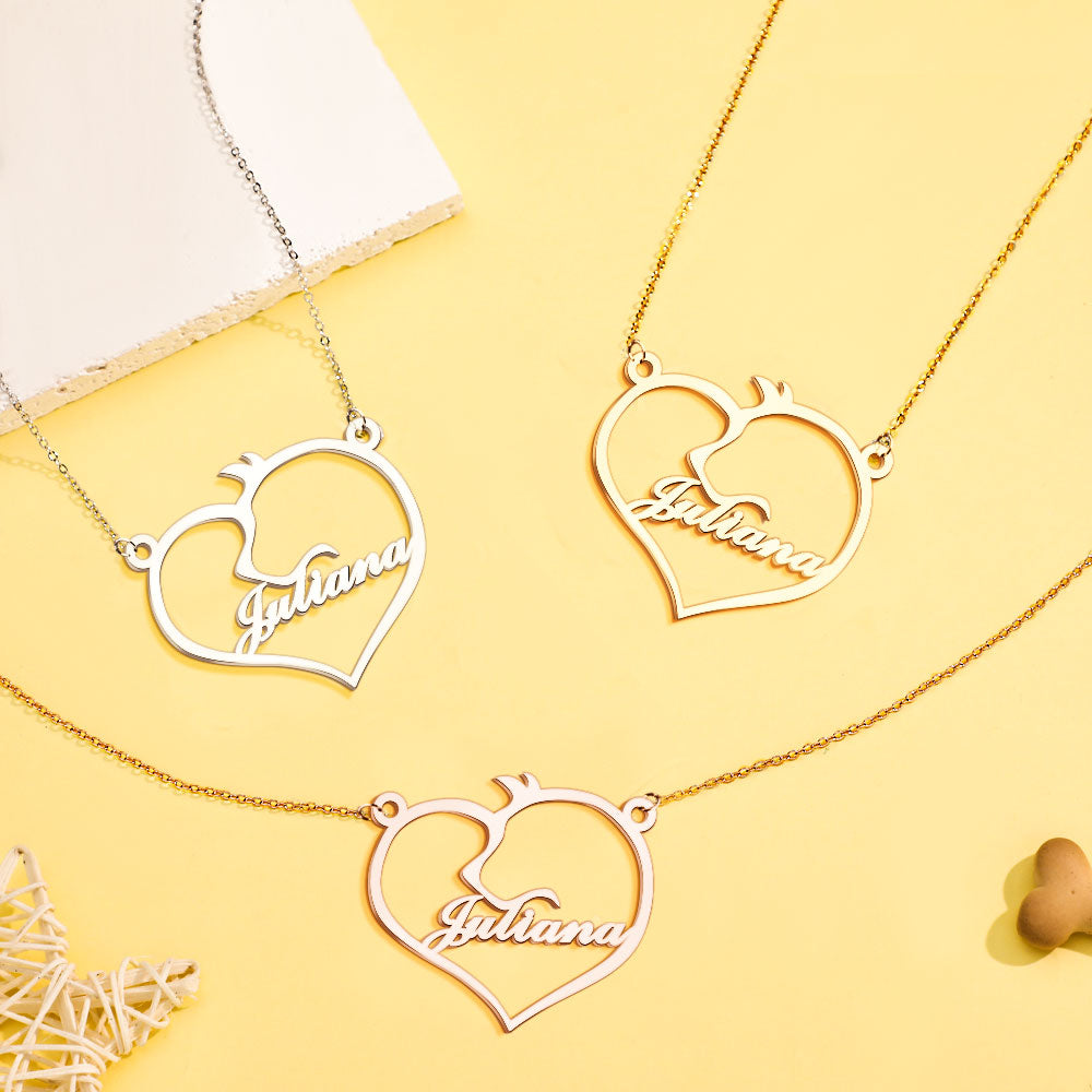 Personalized Name Heart Pet Memorial Necklace Memorial Gift for Her-Blongser