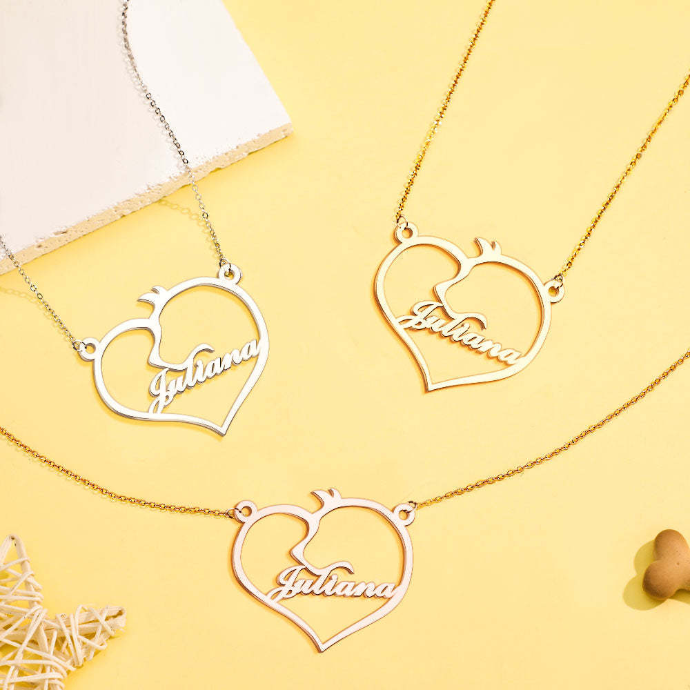 Personalized Name Heart Pet Memorial Necklace Memorial Gift for Her-Blongser
