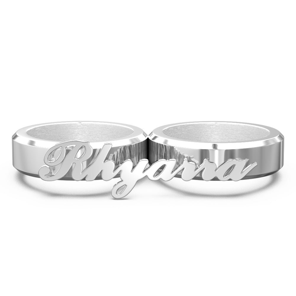 Engravable Double Fingers Ring Two Fingers Ring-Blongser