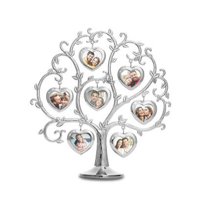 Custom Photo Family Tree With 7 Hanging Picture Frames Metal Table Top Decoration-Blongser