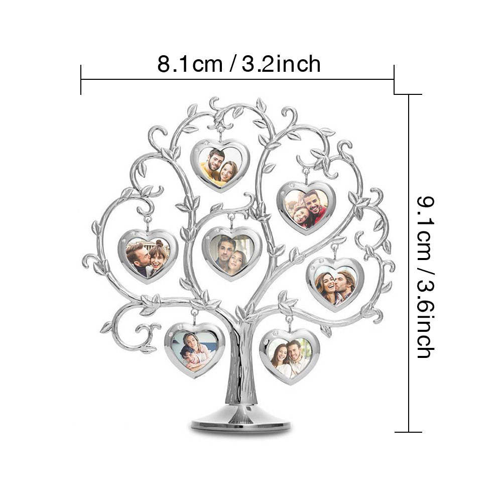 Custom Photo Family Tree With 7 Hanging Picture Frames Metal Table Top Decoration-Blongser