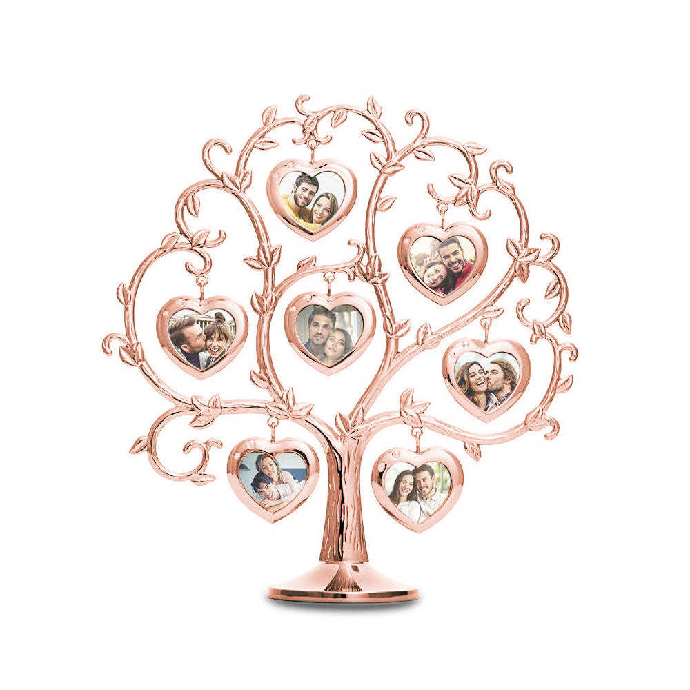 Custom Photo Family Tree With 7 Hanging Picture Frames Metal Table Top Decoration-Blongser
