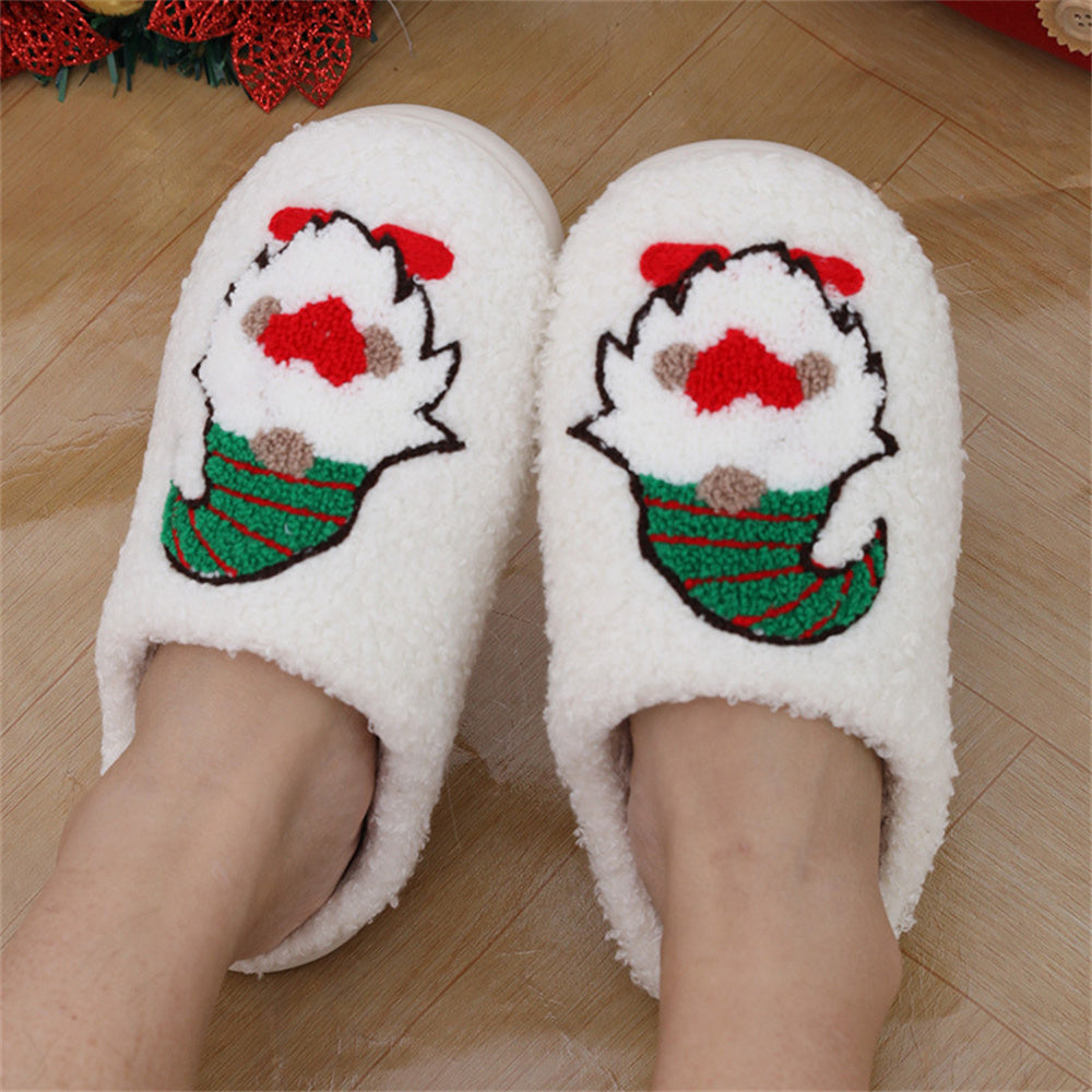 Christmas Slippers Faceless Dwarf Shoes Home Cotton Slippers-Blongser