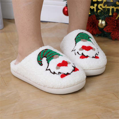 Christmas Slippers Faceless Dwarf Shoes Home Cotton Slippers-Blongser