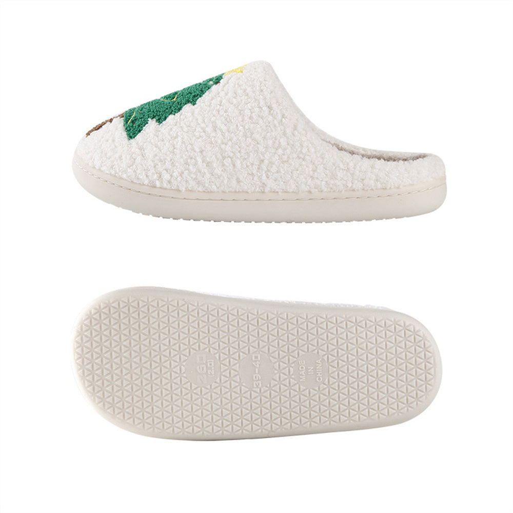 Christmas Slippers Christmas Tree Shoes Home Cotton Slippers-Blongser