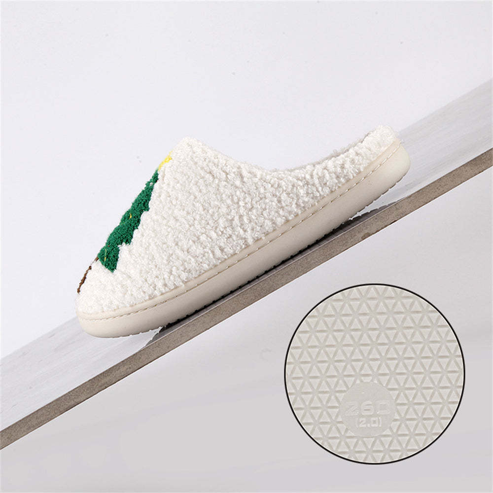 Christmas Slippers Christmas Tree Shoes Home Cotton Slippers-Blongser