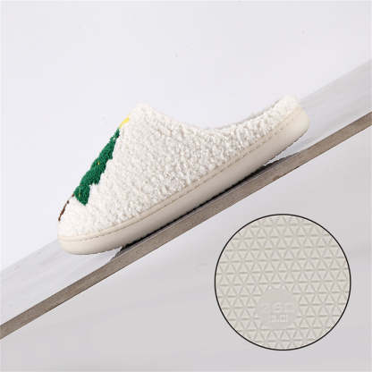 Christmas Slippers Christmas Tree Shoes Home Cotton Slippers-Blongser