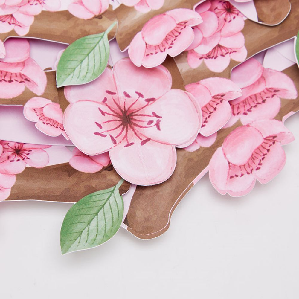 3D Creative Cherry Blossom Wreath Pop Up Home Decor Garland-Blongser