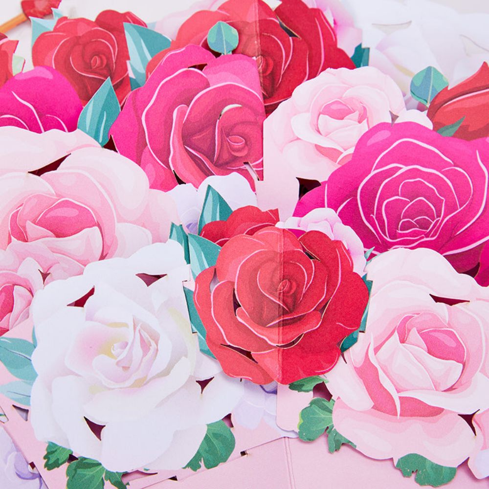 3D Creative Cupid Rose Wreath Pop Up Home Decor Garland-Blongser