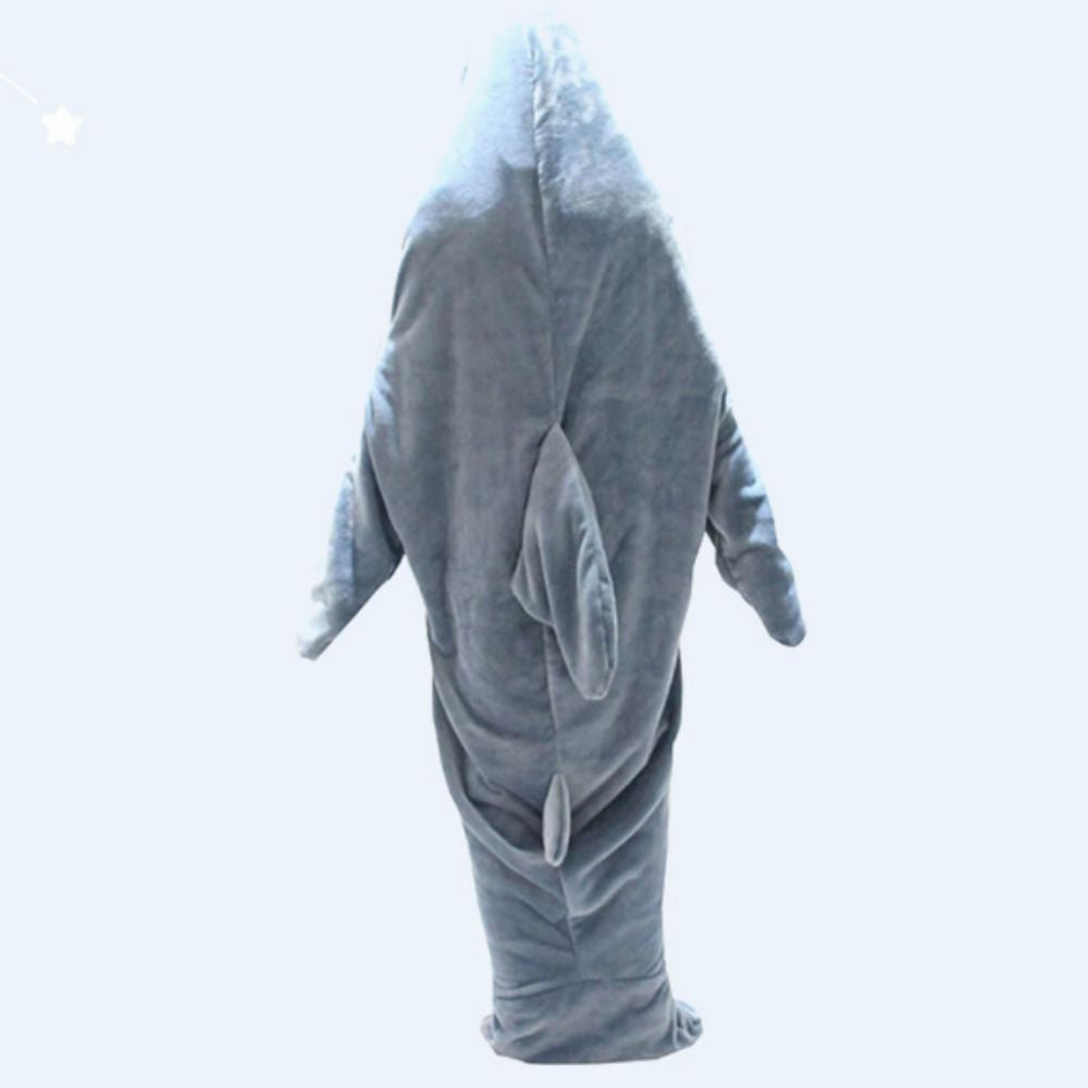 Shark Blanket Hoodie Wearable Shark Blanket Flannel Loungewear Shark Hoodie Sleeping Bag-Blongser