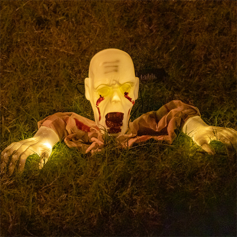 Halloween Decorations Outdoor Lighted Zombie Skeleton for Garden Haunted House Graveyard Halloween Party Decor-Blongser