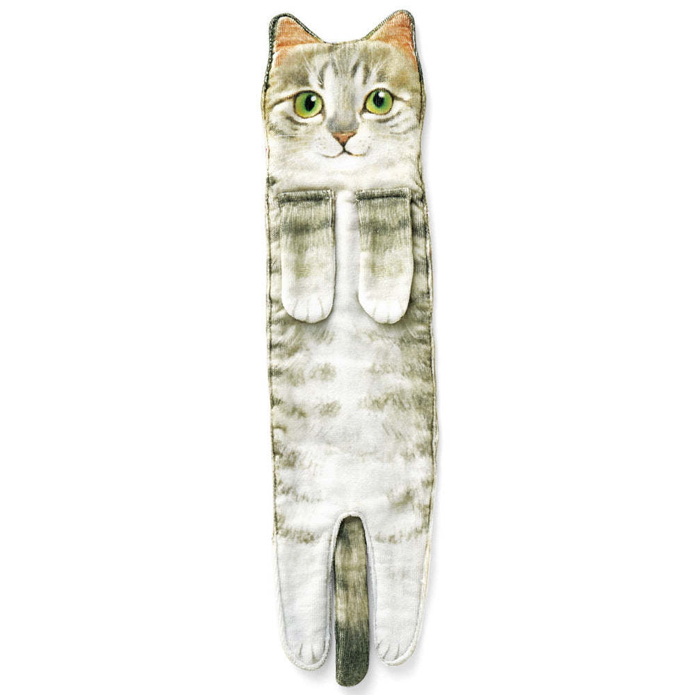 Cute Cat Decor Hanging Face Towels Soft Funny Face Towels Gift for Women Cat Lovers-Blongser