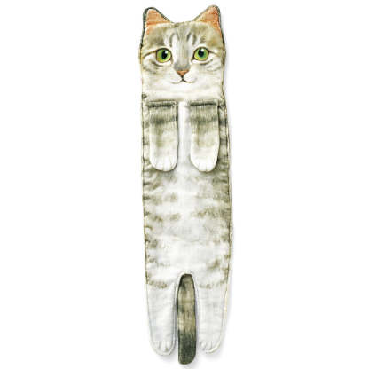 Cute Cat Decor Hanging Face Towels Soft Funny Face Towels Gift for Women Cat Lovers-Blongser