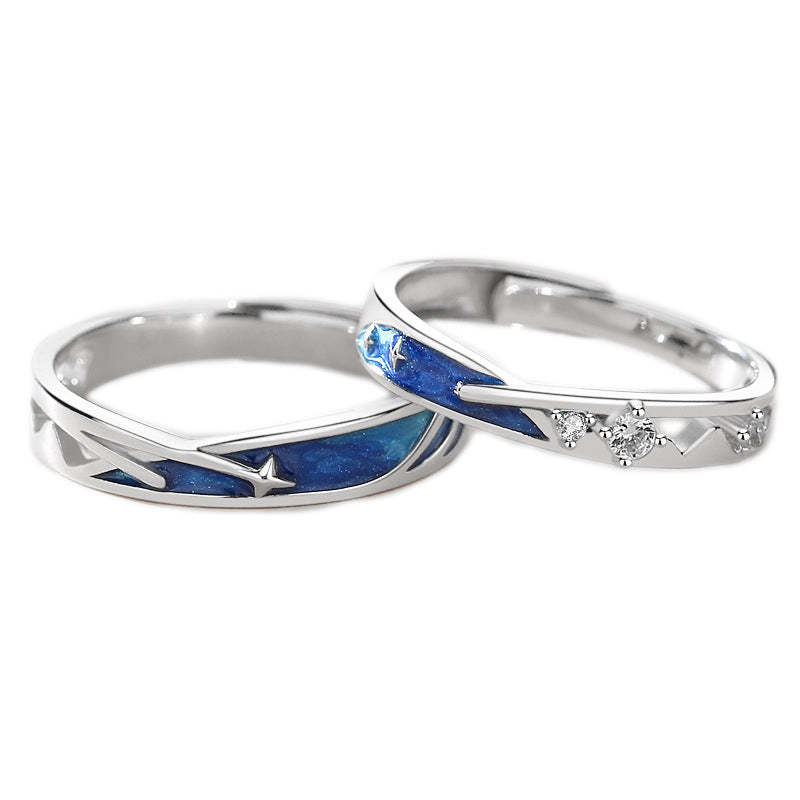 Meteor Star Couple Rings Matching Rings Adjustable Ring Jewelry Gift-Blongser