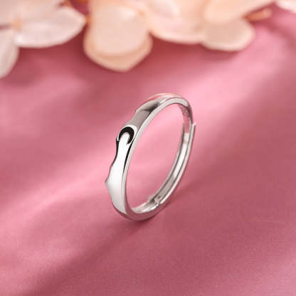 Sun and Moon Couple Rings Matching Promise Ring Adjustable Ring Gift for Lovers-Blongser