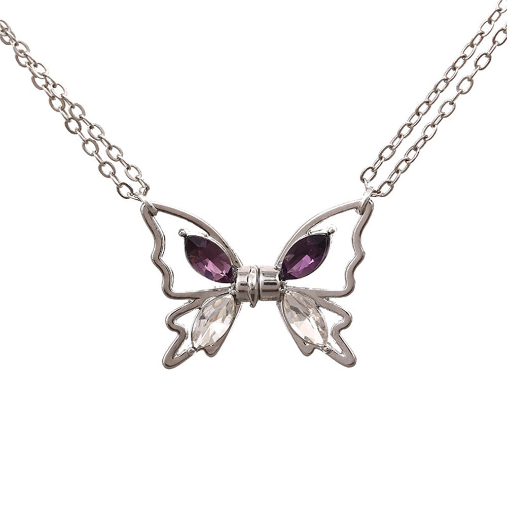 Personalized Couple Necklace Magnetic Matching Butterfly Necklaces for Couples Valentine's Gift for Lover-Blongser