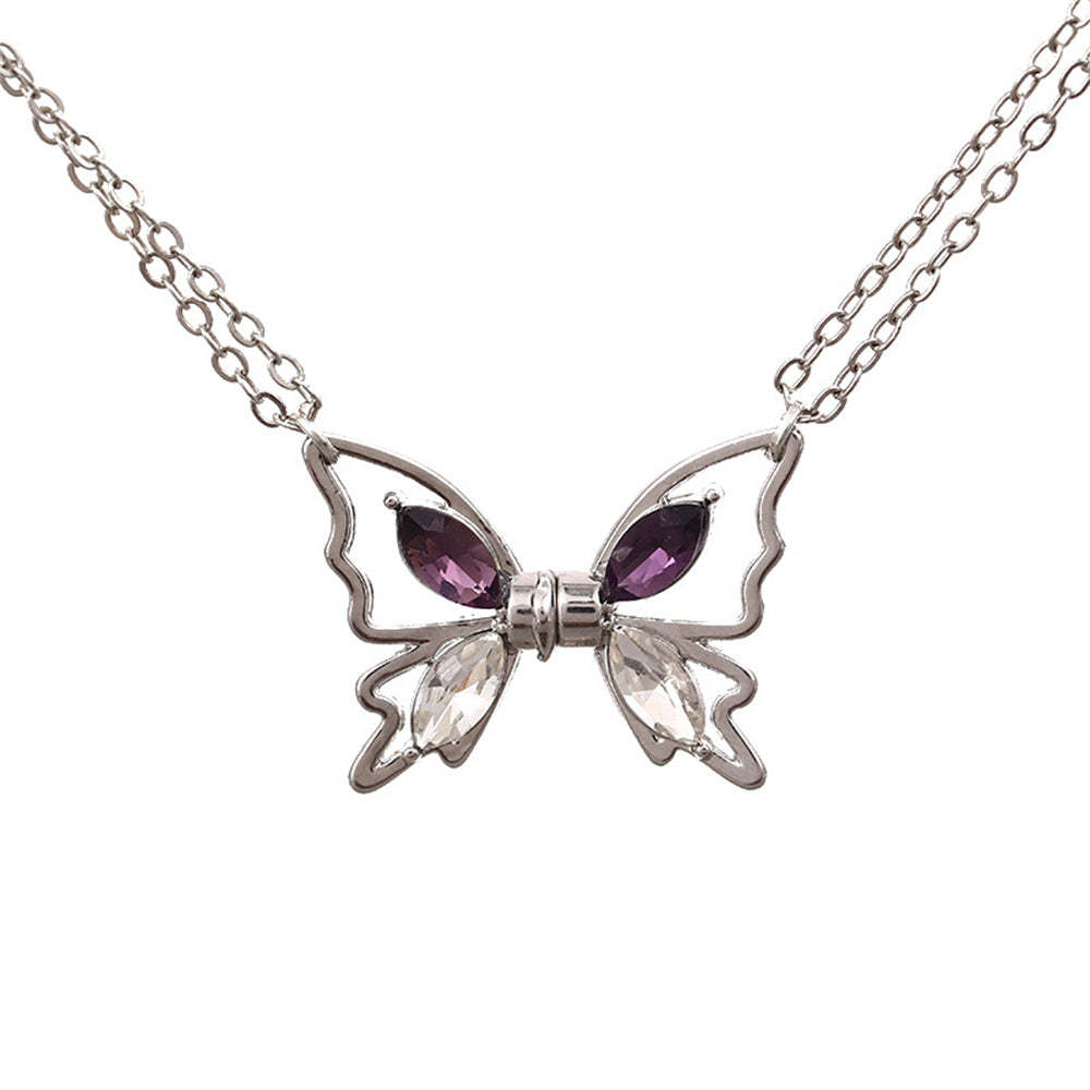 Personalized Couple Necklace Magnetic Matching Butterfly Necklaces for Couples Valentine's Gift for Lover-Blongser