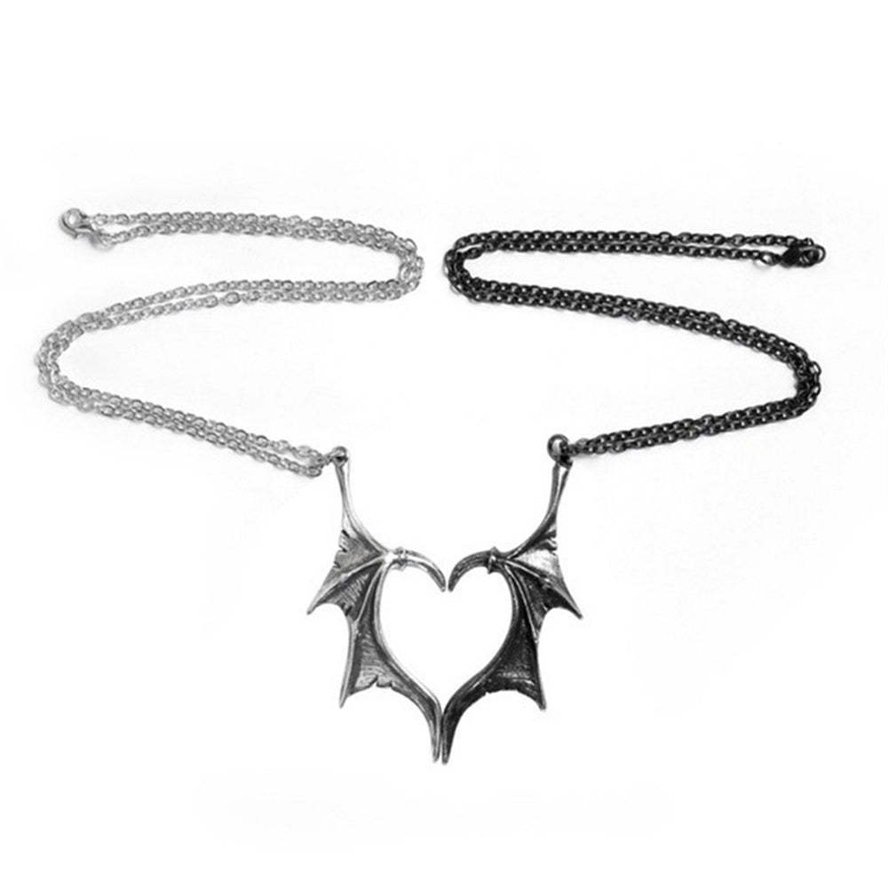 Personalized Couple Necklace Matching Devil Wing Necklaces for Couples Valentine's Gift for Lover-Blongser