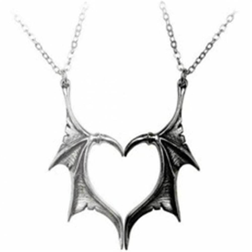 Personalized Couple Necklace Matching Devil Wing Necklaces for Couples Valentine's Gift for Lover-Blongser