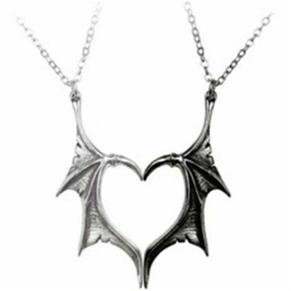 Personalized Couple Necklace Matching Devil Wing Necklaces for Couples Valentine's Gift for Lover-Blongser
